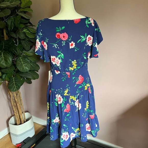 Eliza J Floral Blue Dress NWT - Picture 6 of 8